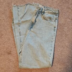 Zara Sky Blue Wide Leg Jeans